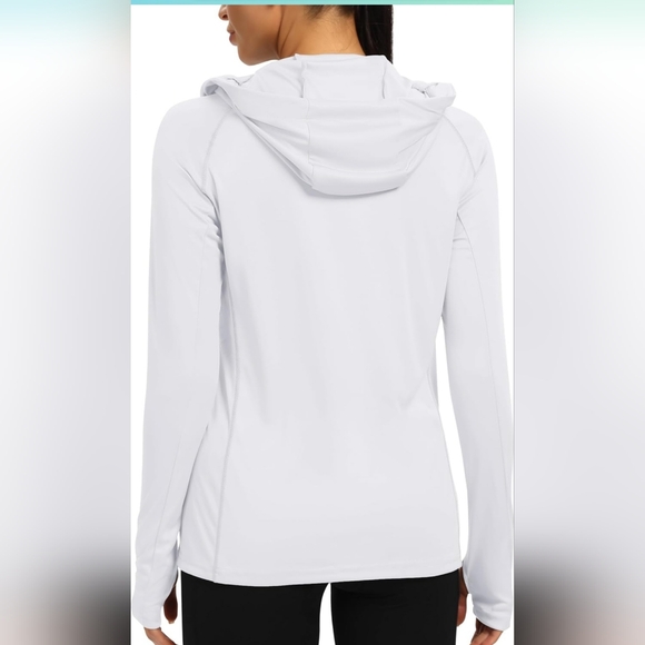 IUGA SPF Shirt Women Sun Protection Clothing UPF 50+ Hoodie with Face Cover LG - Picture 3 of 7